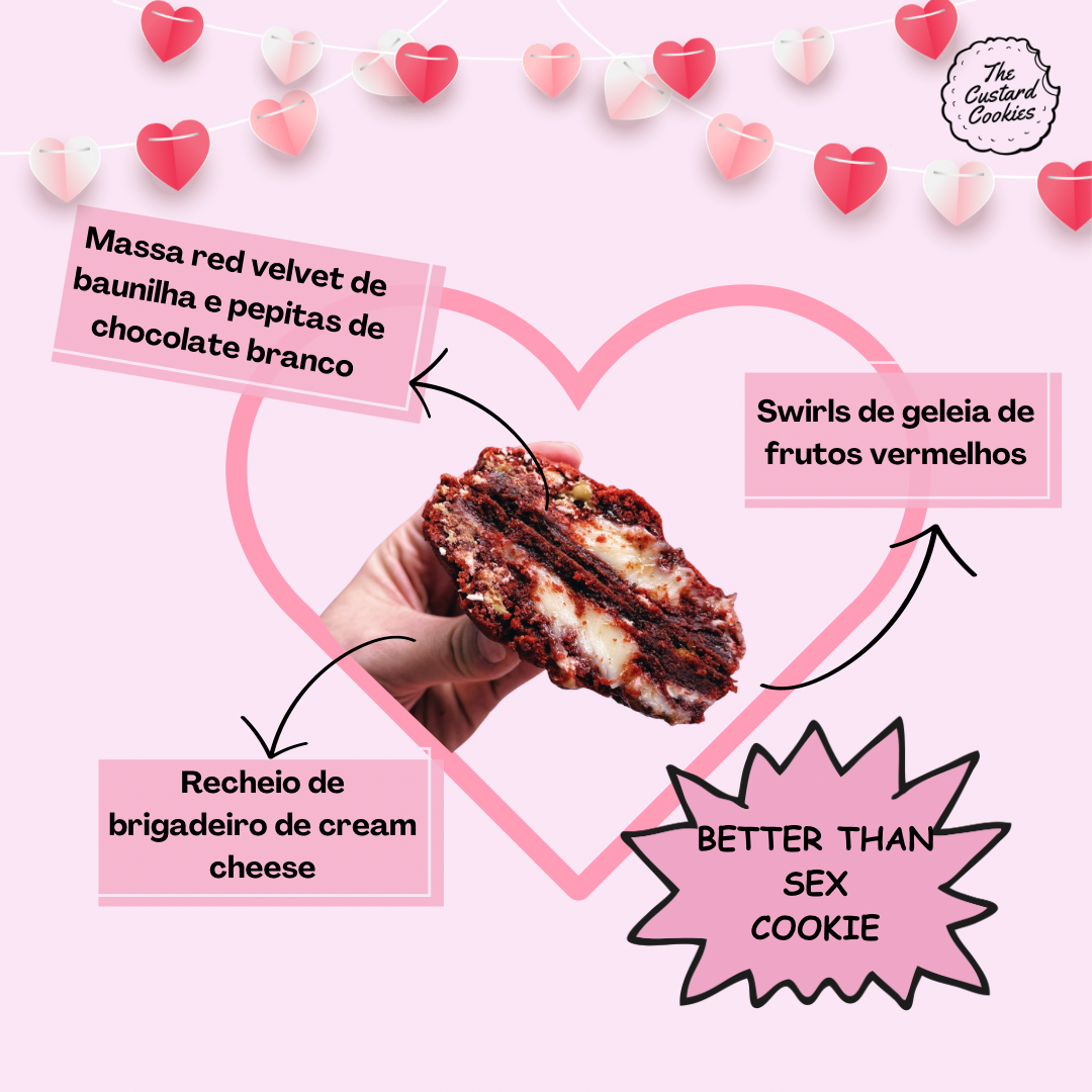 The Custard Cookies - Better than Sex, a melhor cookie de Red Velvet em Portugal.