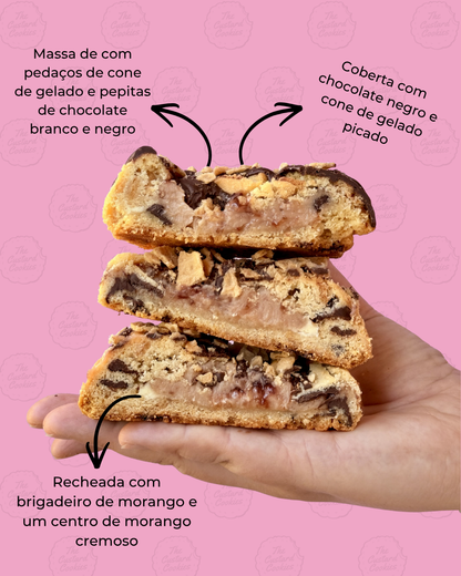 🍦 CORNETTO DE MORANGO COOKIE 🍓